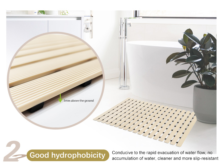 Manufacturer Shower Non Slip Bathroom anti slip extra long large bath mat(图5)