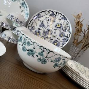 Juego de Vajilla de Porcelana Fina Europea de Lujo, 41 Piezas, con Diseño de Plantas, Logotipo Personalizado, para Uso Familiar, en Caja de Regalo - Product Image 6