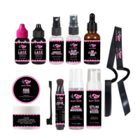 Kit d'installation de perruque en dentelle de marque privée contrôle des bords dissolvant de colle de dentelle imperméable spray fondant bandeau mousse de teinte de dentelle pour perruques