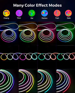 Настраиваемый 1 см Неоновая Гибкая светодиодная полоса света IP65 ПВХ любимый красочный красный синий зеленый желтый фиолетовый теплый белый знак - Product Image 6