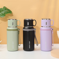 Bouteille isotherme portable en acier inoxydable 316 de 800 ml avec couvercle anti-fuite, isolation thermique de 6 à 12 heures, conception anti-chute pour l'extérieur