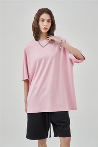 pink Black White Oversize Tshirt Women 100% Cotton Oversized Tshirts Plain Bulk <strong>T-shirt</strong> With logo Custom logo Printed - Product Image 3