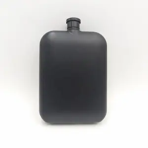 Termo cuadrado de acero inoxidable, 6OZ, negro, para promoción