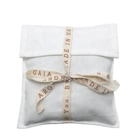 Pochette en toile sergé de lin de haute qualité, personnalisée, recyclable, sérigraphiée, avec rabat, pour emballage de sous-vêtements en coton