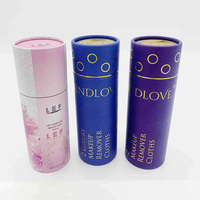 Tube Boîte D'emballage Cylindrique avec Logo Papier Carton Cosmétique Kraft Papier De Luxe Personnalisé Pouce Tube Blanc Paquet Accepter