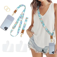 Cordon universel pour téléphone portable de qualité supérieure, robuste, avec crochet métallique solide, idéal pour les voyages, la randonnée, sangle pratique pour mobile