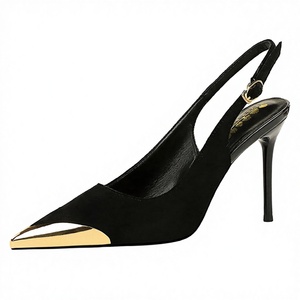 Sandalias de Tacón Cuadrado Puntiagudo con Tira Trasera para Mujer, Nuevo Estilo 2026, con Hebilla, a la Moda, Transpirables, de Secado Rápido, de Goma, para Primavera, Verano y Otoño - Product Image 1