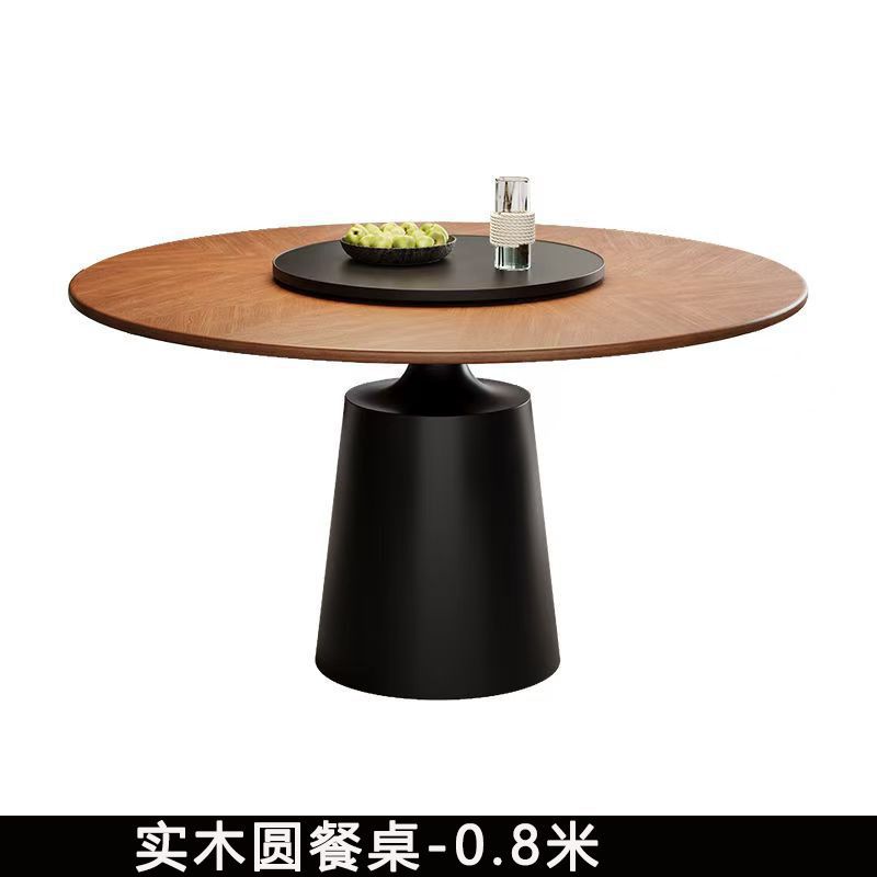 Solid wood round dining table - 0.8 meters