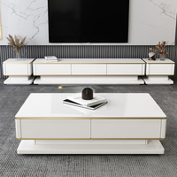 Table basse murale en MDF noir doré de style nordique, combinaison de meuble TV, mobilier moderne pour salon, chambre et hôtel