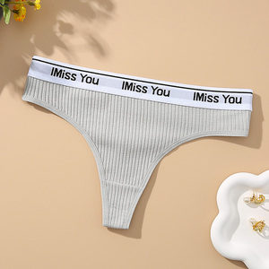 Delicias sensuales: venta al por mayor de bragas sensuales de cintura baja y tangas para niñas con cintura con letras - Product Image 6