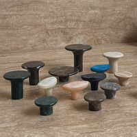 SAIDKOCC personnalisé marbre naturel vêtements chapeau crochet salle de bain porte-serviettes armoire poignées de porte pour la maison magasin de vêtements hôtel