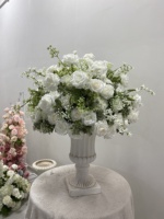 Boules de fleurs vertes et blanches pour la décoration de mariage, boules de fleurs artificielles pour mariage, arrangements de fleurs d'hortensia