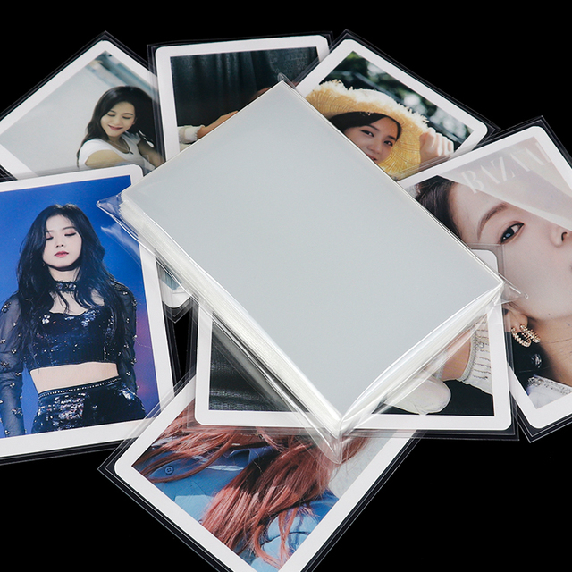 Gray fox 500pcs/Box Clear Matte Back Crystal Clear Front Premium 100% PP 61x91mm 100 Micron Thickness KPOP Photo Card Sleeves