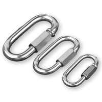 Matériel de gréement SS316 5/16 "Mousqueton Connecteurs de chaîne Maillon rapide ovale avec porte à vis