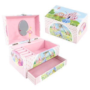 Caja <span class=keywords><strong>de</strong></span> Música Carrusel Bailarina con Ranura para Anillos, Joyero Musical Personalizado al por Mayor, Mecanismo <span class=keywords><strong>de</strong></span> Manivela, <span class=keywords><strong>Canciones</strong></span> Personalizadas - Product Image 1