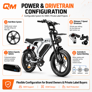 Bicicleta eléctrica de montaña QMWHEEL V20 Limited 48V para adultos con batería de litio para distribución, suministro OEM y ODM. - Product Image 1
