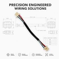 Kabel Harness Konektor Adaptor Berinsulasi PBT Tahan Air untuk Peralatan Elektronik Sepeda Motor dan Mobil dengan Perlindungan IP67