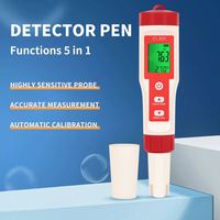 Testeur de qualité de l'eau portable professionnel 5 en 1 à haute précision, pH-mètre numérique, détecteur de CL ORP H2 TMP, vente chaude