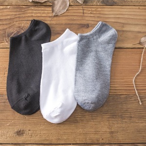 Solid Color Breathable Ankle <b>Socks</b> Unisex Casual Invisible <b>Socks</b> Random White Gray <b>Black</b> - Product Image 4
