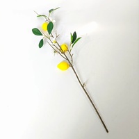Kunstmatige citroen huisdecoratie fotografie rekwisiet nieuwjaarsgroene plant ornament 3-koppig 5-koppig 7-koppig bladeren kunstmatig fruit PU
