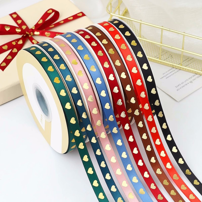 1cm Gold Foil Ribbon Flower Packaging