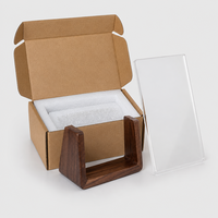 Cadre photo personnalisé en forme de U en bois de noyer et acrylique, support de menu de 5x7 pouces pour table de mariage, décoration de bureau à domicile