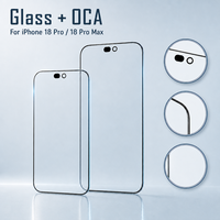 Verre de protection avant préinstallé OCA pour iPhone 18 Pro/18 Pro Max, couverture d'écran extérieure HD transparente, vente en gros et approvisionnement direct usine