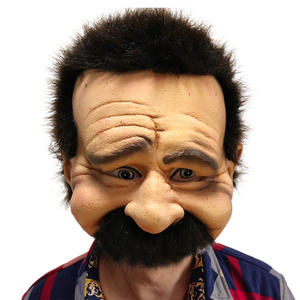 Máscara de Látex de Navidad para Disfraz, para Hombres, Mujeres y Niños, de Lujo, con Diseño de Anciano y Calavera con Huesos, Máscara Completa - Product Image 1