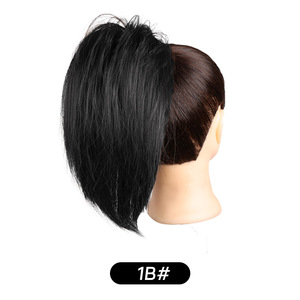 Venta al por mayor desordenado moño pieza de pelo moño extensión de pelo largo barba garra Clip moño pelo Scrunchies para mujeres niñas uso diario - Product Image 2