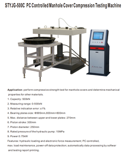 Máquina de prueba de compresión de tapa de alcantarilla controlada por PC para pruebas de resistencia de tapa de alcantarilla de <span class=keywords><strong>carretera</strong></span> municipal - Product Image 2