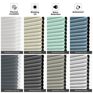 ستائر خلوية مثالية للأبواب المنزلقة، ستائر نوافذ مدمجة، ستائر خلية النحل بنظام الزنبرك - Product Image 3