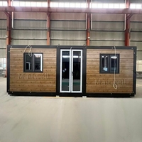 Casa Contenedor Expandible Prefabricada Moderna de 20 pies con Panel Sándwich, Vivienda Portátil Plegable con Diseño Personalizado