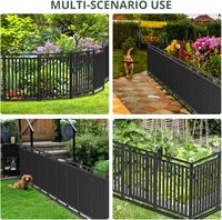 Clôture pour chien en métal, clôture de jardin robuste pour l'extérieur, barrière pour animaux pour patio et parterre de fleurs, clôture de jardin décorative