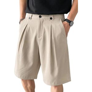 Pantalones Cortos de Vestir Plisados para Hombre FOXA, de Pierna Ancha, para Oficina y Trabajo, con Bolsillos, Antiarrugas, Tela Oxford - Product Image 1