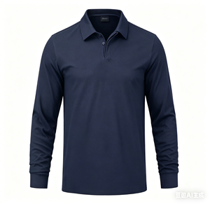 <span class=keywords><strong>Polo</strong></span> a Maniche Lunghe da Uomo di Alta Qualità per l'Autunno, Taglia Regolare e Oversize, 200g Poliestere Cotone, Bottoni, Uniforme Personalizzabile - Product Image 2