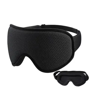 2024 nuovo arrivo 3D maschera per gli occhi per dormire caldo di vendita per dormire copri occhi con cuscinetto per il naso regolabile cinturino e tappi per le orecchie Logo personalizzato