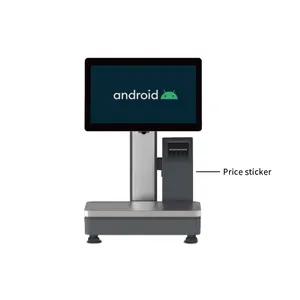 Waage Digitaler Touchscreen AI-Erkennungs waage für Supermarkt waage Preis Etiketten drucker