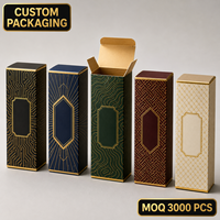 Caja de Embalaje Cosmética para el Cuidado de la Piel Masculina Personalizada de Fábrica Lionwrapack, Cartón Dorado con Logotipo en Relieve, Caja Plegable