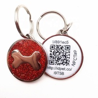 Personalisiertes NFC Benutzerdefiniertes Logo Metall-ID QR-Code Haustier-Anhänger für Hunde und Katzen