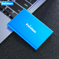 Feishuo Hard Disk eksternal portabel, kecepatan tinggi 3.0 750G 500G ke 2TB logam baru 1TB hadiah untuk Laptop