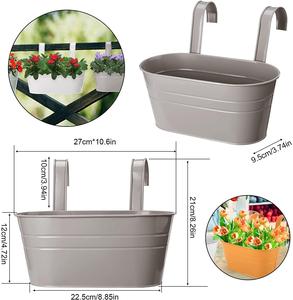 Colorato di Ferro Vaso di Fiori Appeso Fioriere Balcone Giardino Impianto Fioriera Secchio di <span class=keywords><strong>Metallo</strong></span> Fiore Titolari - Product Image 4