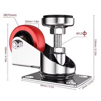 Roulettes de nivellement anti-vibration réglables de haute qualité Roulettes pivotantes robustes pour équipement et meubles de machines d'établi