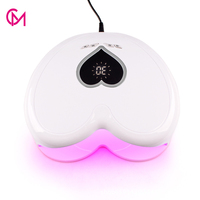 Séchoir à ongles professionnel en forme de cœur 96W, lampe UV LED pour ongles, séchage automatique rapide du gel pour manucure