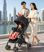 Poussette de jogging pliable JXB Factory Wholesale avec barre de traction pour toutes les saisons