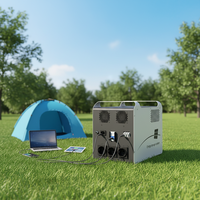 Station d'alimentation solaire portable 1280Wh 2560Wh LiFePO4 avec onduleur 1kW 2kW 110V 120V à onde sinusoïdale pure avec MPPT pour la maison