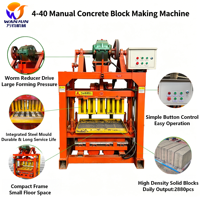 Machine automatique de fabrication de briques en ciment WJ 4-40A avec réducteur et roulement assurant un fonctionnement stable
