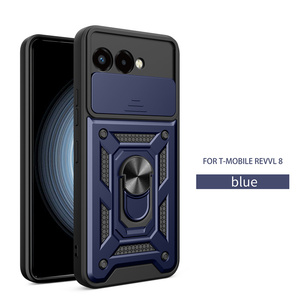 Étui <span class=keywords><strong>de</strong></span> téléphone portable en TPU Lichicase avec béquille métallique portable, protection d'écran anti-chute, accessoire mobile pour Revvl 8 8 Pro - Product Image 1