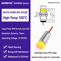 Capteur de Proximité Inductif Domenzi M30 Résistant à la Chaleur Haute Température 15mm NPN NC IP67 120°C pour l'Automatisation Industrielle