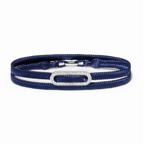 Bracciale Inspire Jewelry in Acciaio Inossidabile Impermeabile con Doppio Cordino Intrecciato e Pavé - Product Image 3