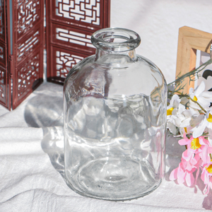 Grande Capacité En Relief Réutilisable Salon Décoration Plante Fleur Vase Élégant Fait Main Vase En Verre De Cristal - Product Image 1